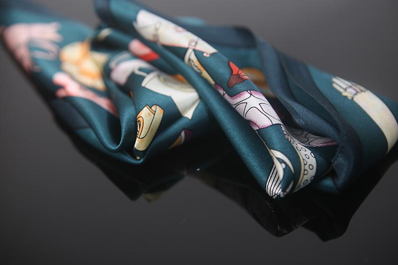 Lenço de seda 100% mulberry feminino-3 Women's 100% Mulberry Silk Scarf-3